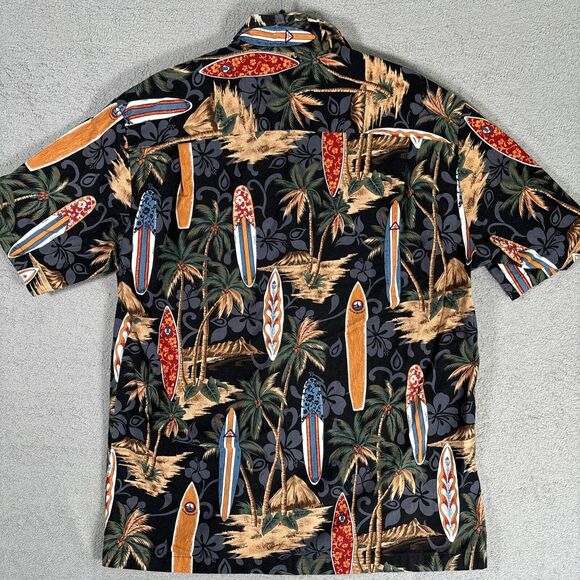 VNTG Aloha Republic Men XL Hawaiian Shirt Button Down Surf Boards Palm Trees USA - Picture 10 of 10